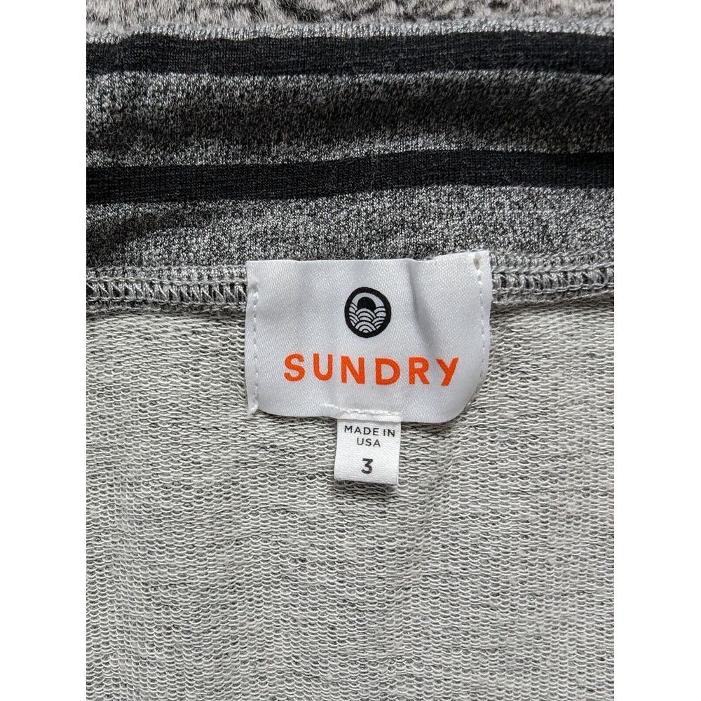 Sundry Pull On Drawstring Skirt Women's Size 3 Gray Striped - Picture 3 of 11